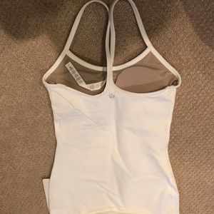 NWOT- lululemon power y white tank